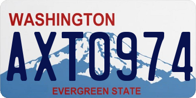 WA license plate AXT0974