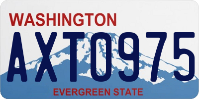 WA license plate AXT0975