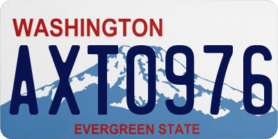 WA license plate AXT0976