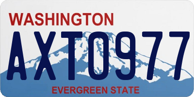 WA license plate AXT0977