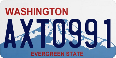 WA license plate AXT0991
