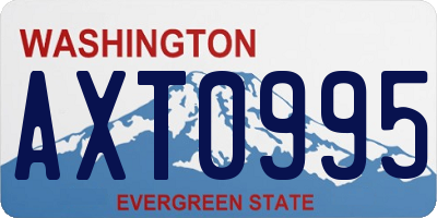 WA license plate AXT0995