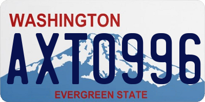 WA license plate AXT0996