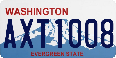 WA license plate AXT1008