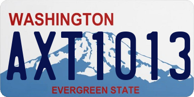 WA license plate AXT1013
