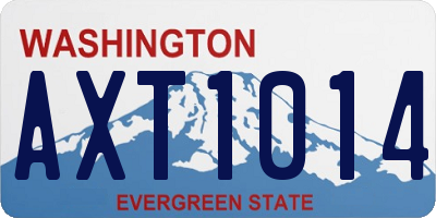 WA license plate AXT1014