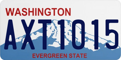 WA license plate AXT1015