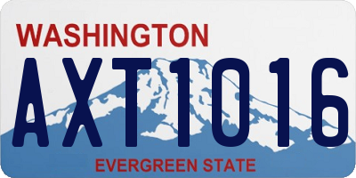 WA license plate AXT1016