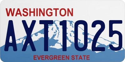 WA license plate AXT1025