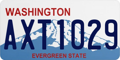 WA license plate AXT1029