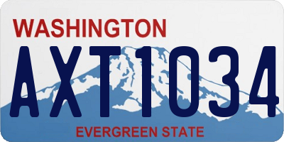 WA license plate AXT1034