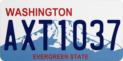 WA license plate AXT1037