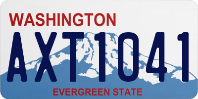 WA license plate AXT1041