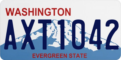 WA license plate AXT1042