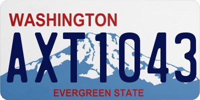 WA license plate AXT1043