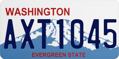 WA license plate AXT1045