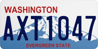 WA license plate AXT1047