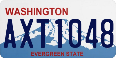 WA license plate AXT1048
