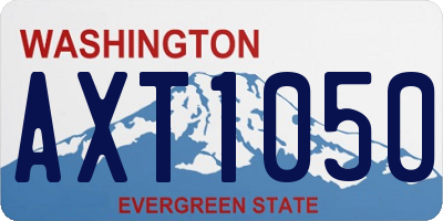 WA license plate AXT1050