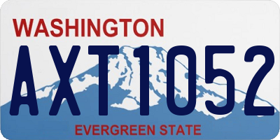 WA license plate AXT1052