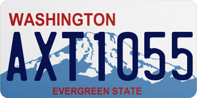 WA license plate AXT1055