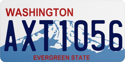 WA license plate AXT1056