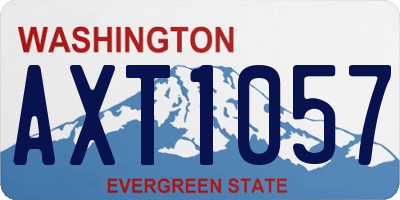 WA license plate AXT1057
