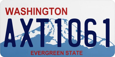WA license plate AXT1061
