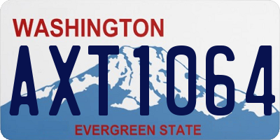 WA license plate AXT1064