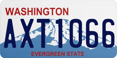 WA license plate AXT1066