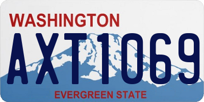 WA license plate AXT1069