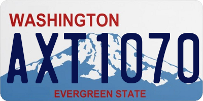 WA license plate AXT1070