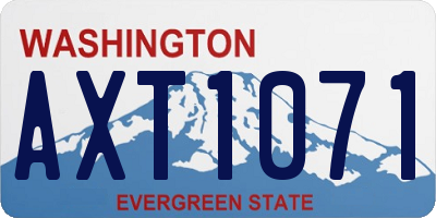WA license plate AXT1071