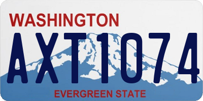 WA license plate AXT1074