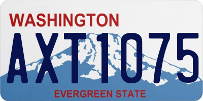 WA license plate AXT1075