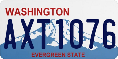 WA license plate AXT1076