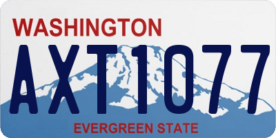 WA license plate AXT1077