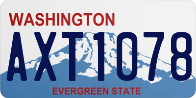 WA license plate AXT1078