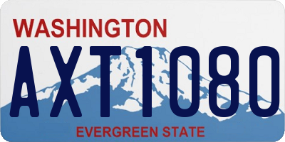 WA license plate AXT1080