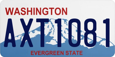 WA license plate AXT1081