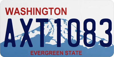 WA license plate AXT1083