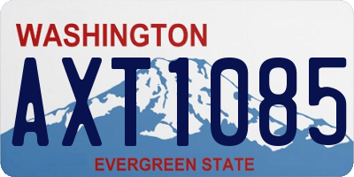 WA license plate AXT1085