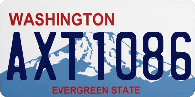 WA license plate AXT1086