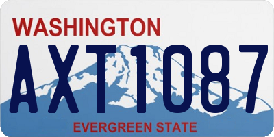 WA license plate AXT1087