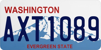 WA license plate AXT1089
