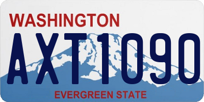 WA license plate AXT1090