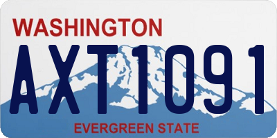 WA license plate AXT1091
