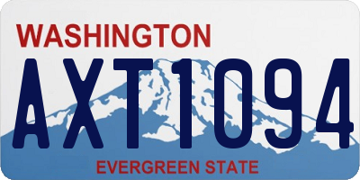 WA license plate AXT1094