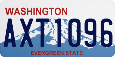 WA license plate AXT1096