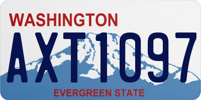 WA license plate AXT1097